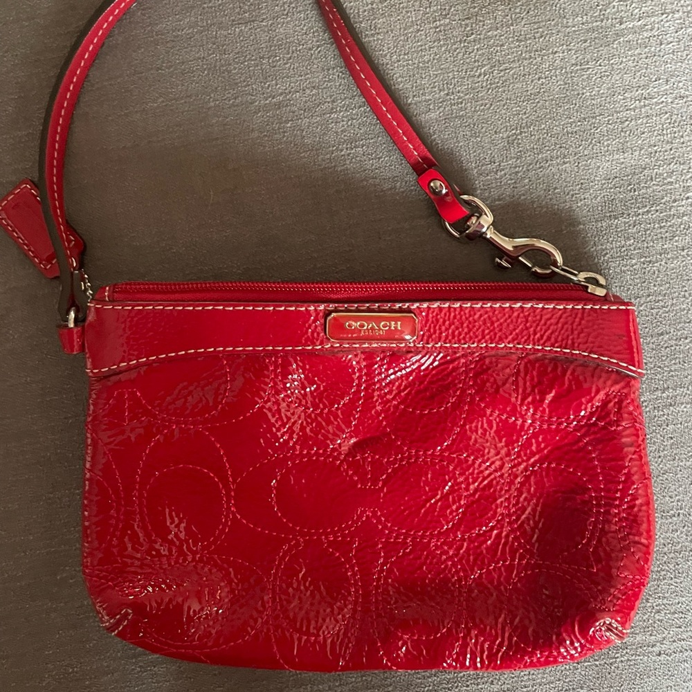 Red Coach Wristlet